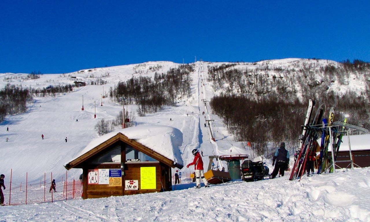 Skitrekket og nedfarten i Sysendalen skisenter